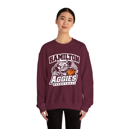 Adult Crewneck Sweatshirt \ Hamilton Aggies Basketball \ HABK1
