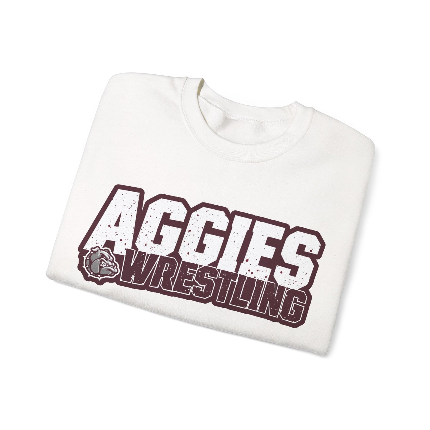 Adult Crewneck Sweatshirt \ Hamilton Aggies Wrestling \ HAW3