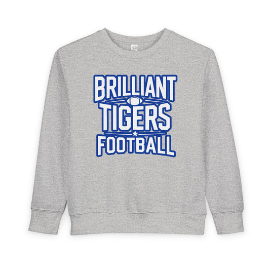 Toddler Crewneck Sweatshirt \ Brilliant Tigers Football \ BTF1