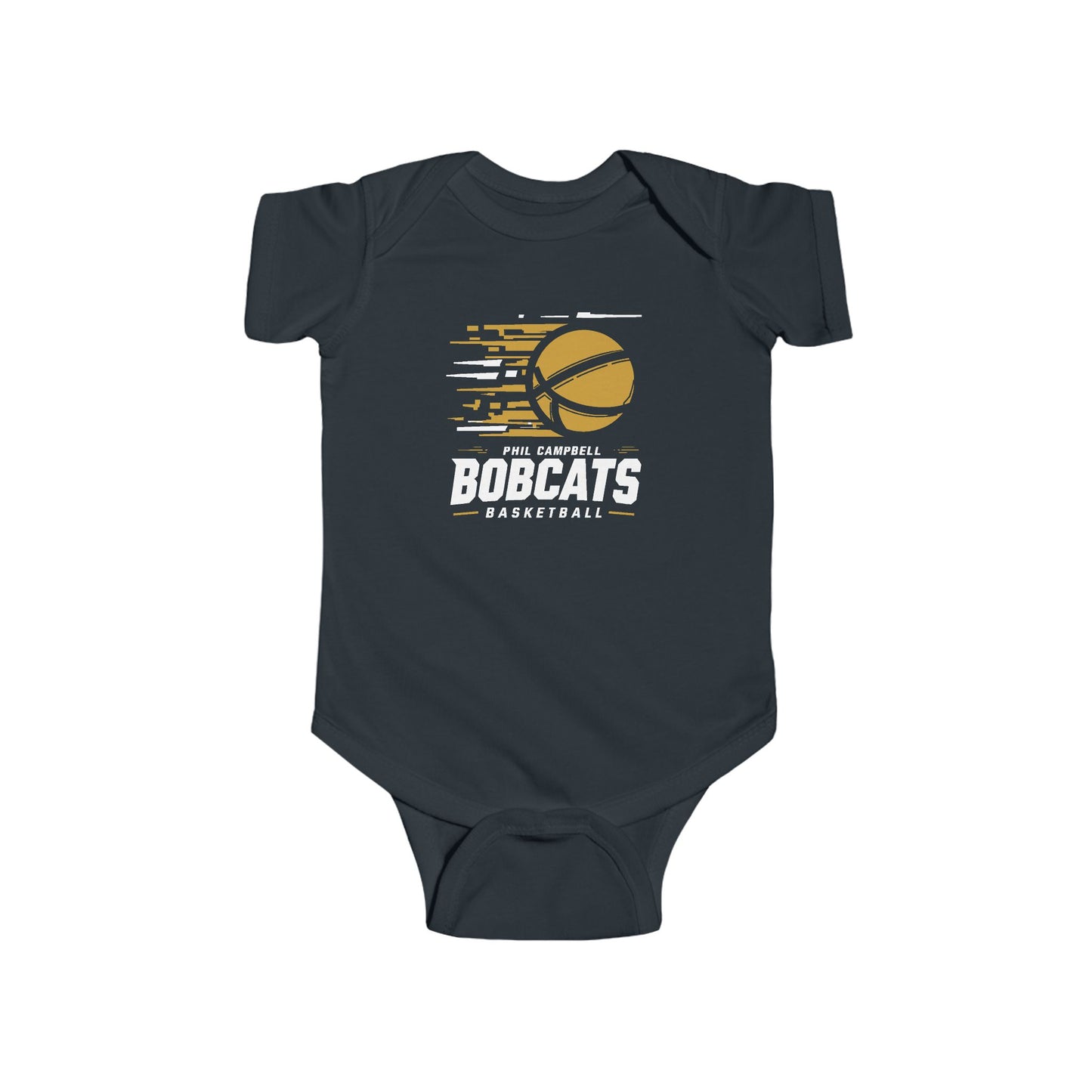Short Sleeve Baby Bodysuit \ Phil Campbell Bobcats Basketball \ PCBBK2