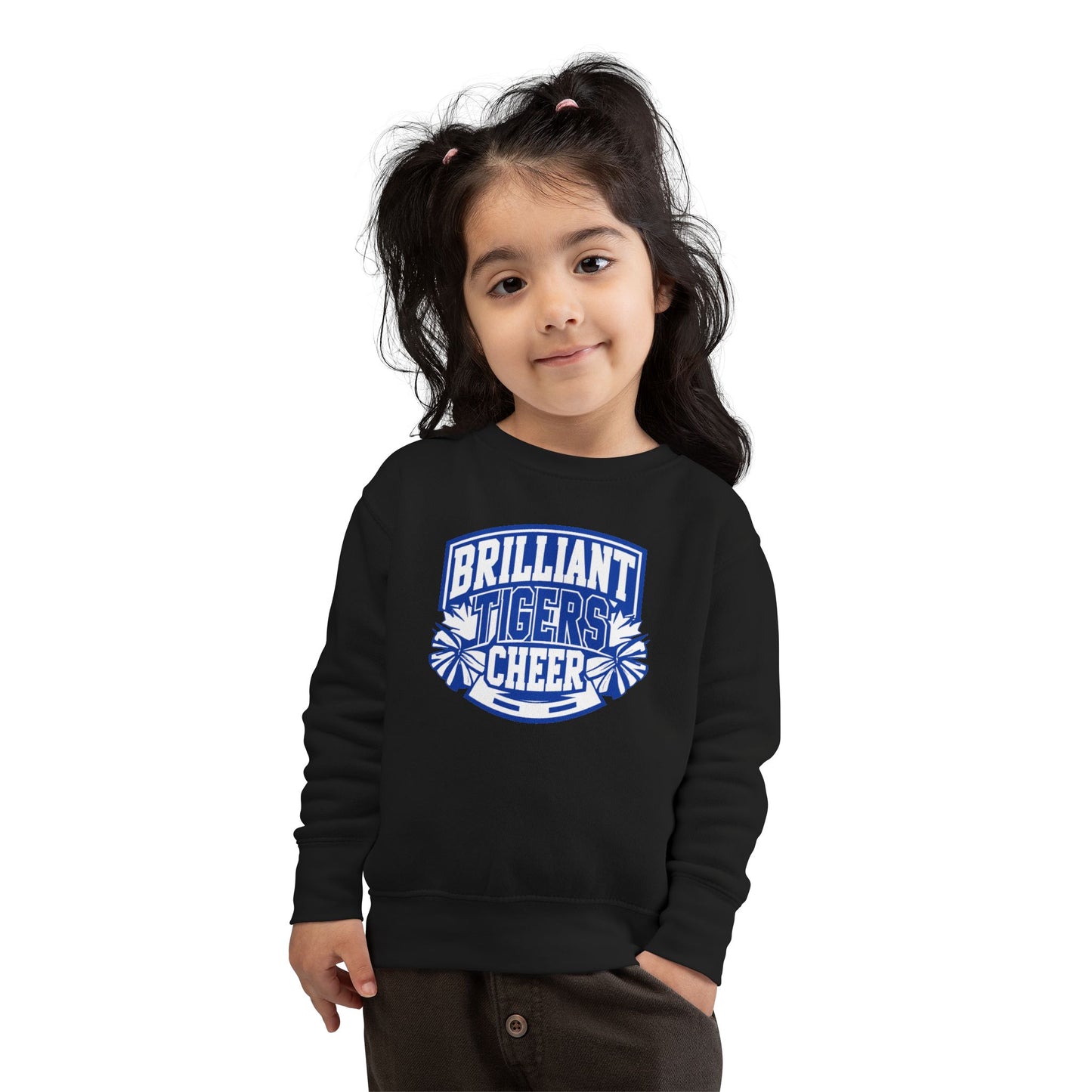 Toddler Crewneck Sweatshirt \ Brilliant Tigers Cheer \ BTC1
