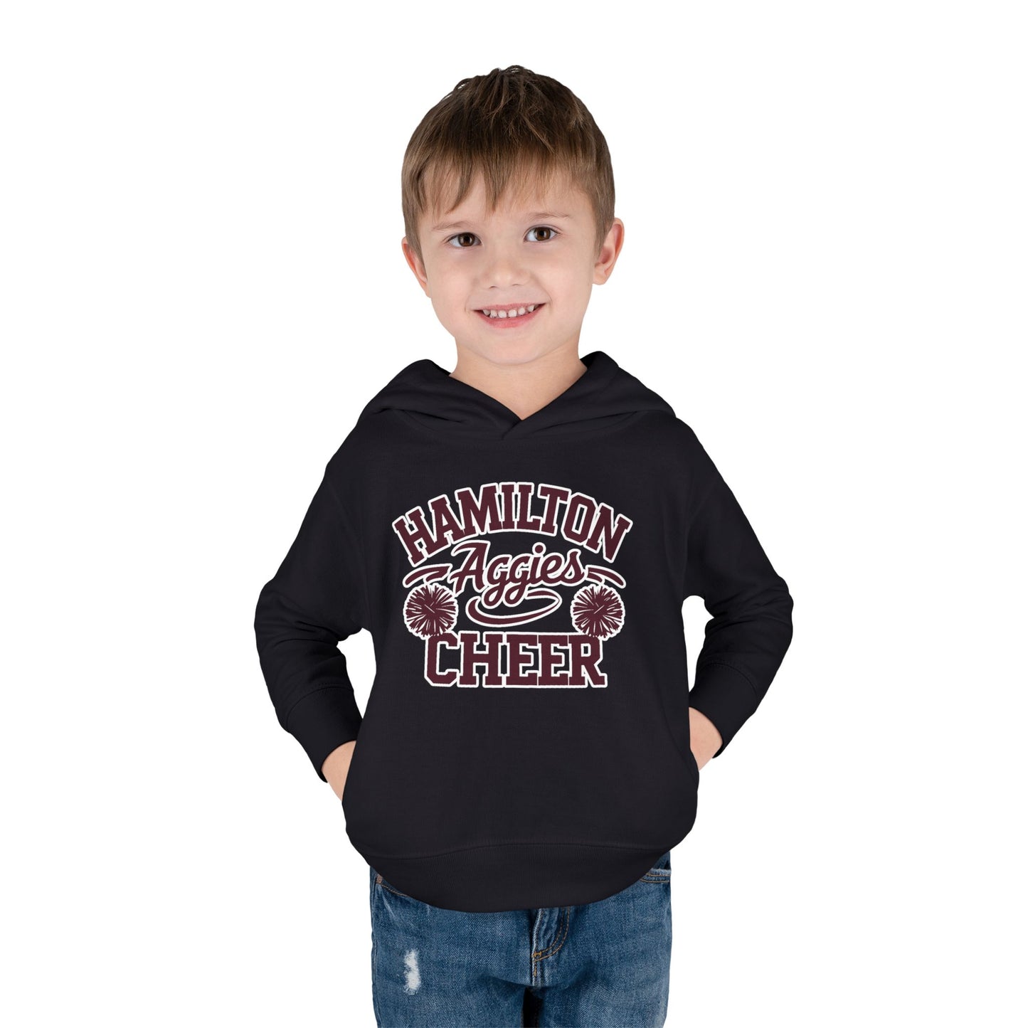 Toddler Hoodie Sweatshirt \ Hamilton Aggies Cheer \ Style HAC2