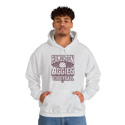 Adult Hoodie Sweatshirt \ Hamilton Aggies Volleyball \ HAV2
