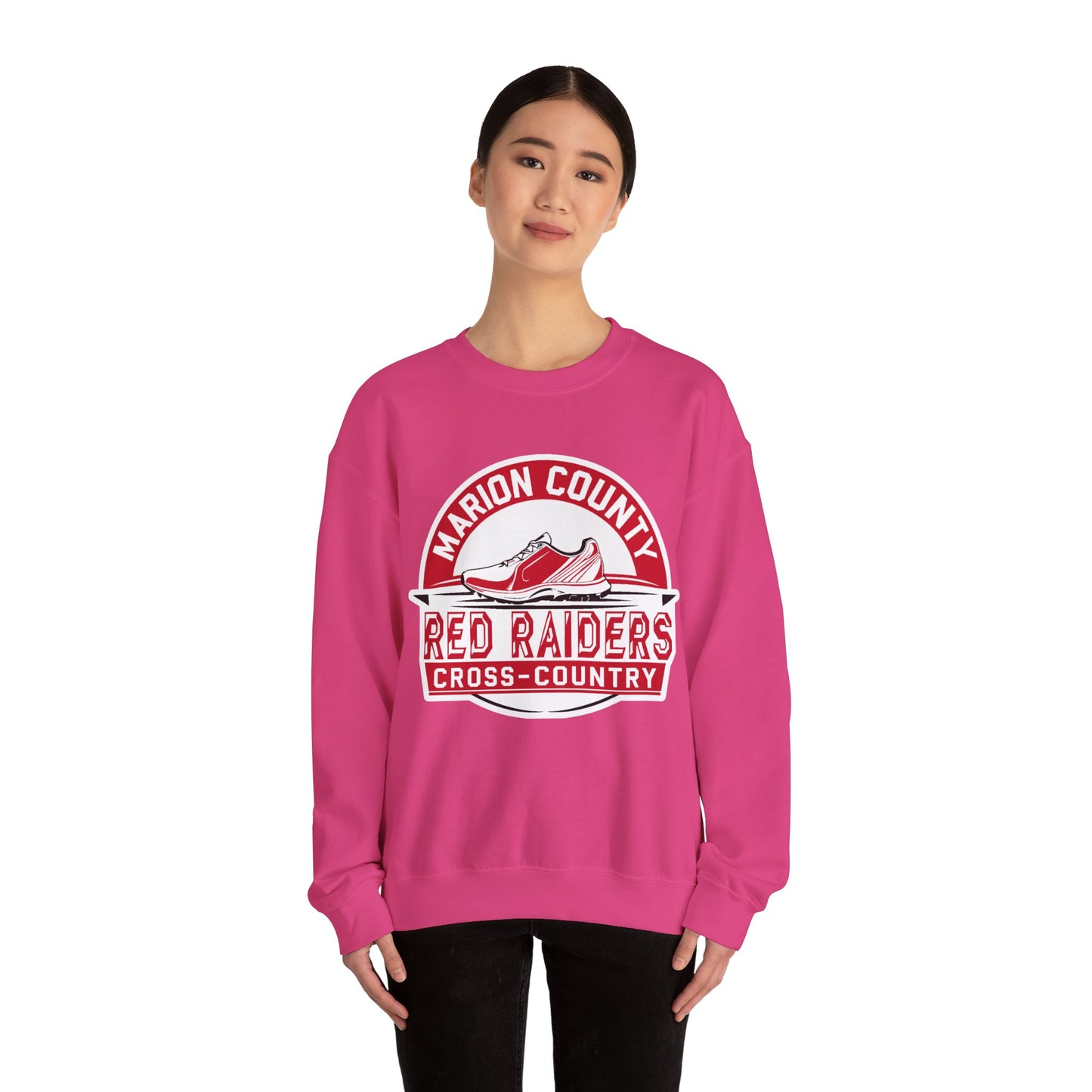 Adult Crewneck Sweatshirt \ Marion County Red Raiders Cross-Country \ MCCC1