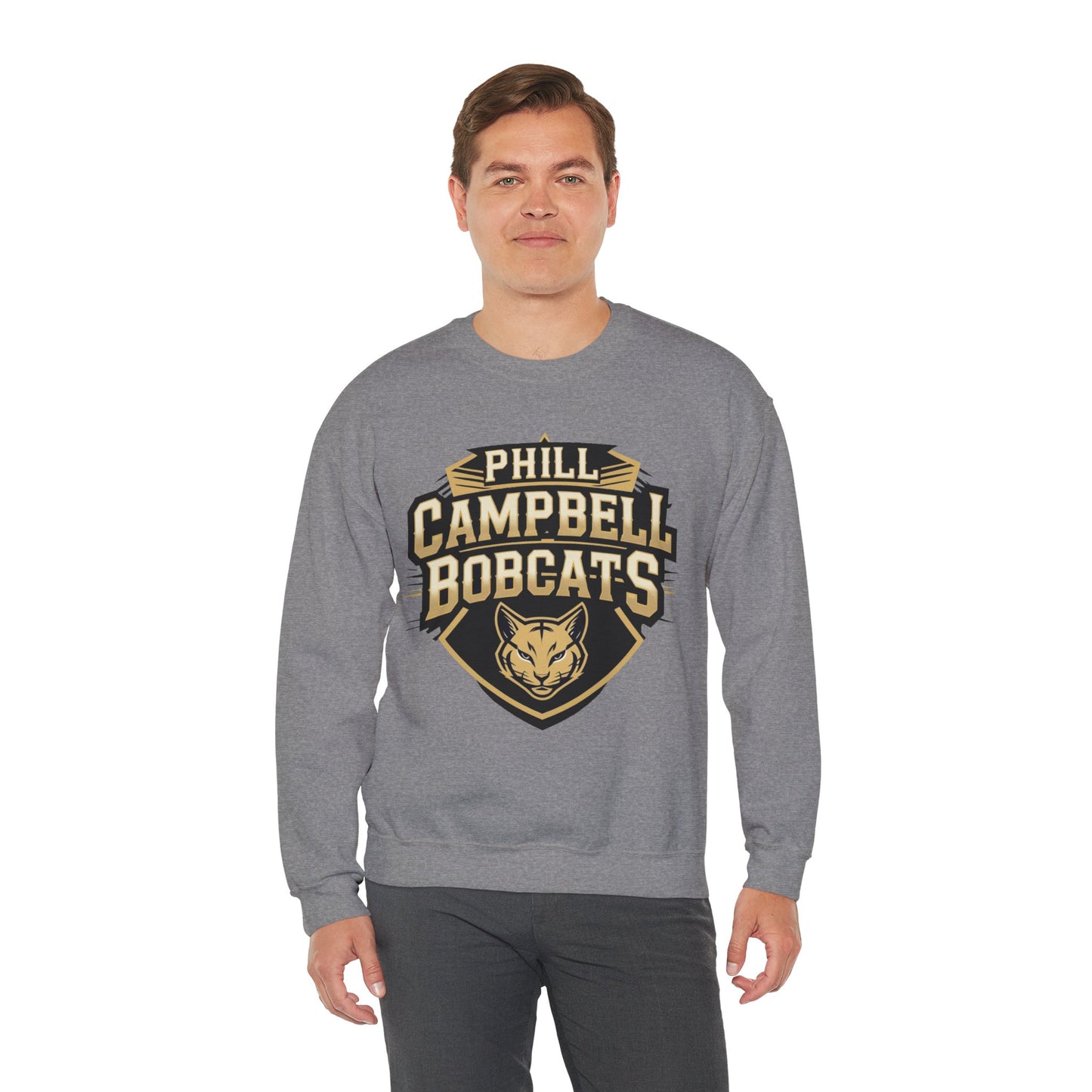 Adult Crewneck Sweatshirt \ Phill Campbell Bobcats \ PCB1