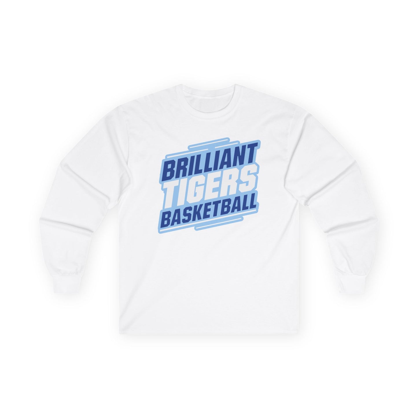 Adult Long Sleeve Tee \ Brilliant Tigers Basketball \ BTBK2