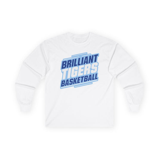 Adult Long Sleeve Tee \ Brilliant Tigers Basketball \ BTBK2