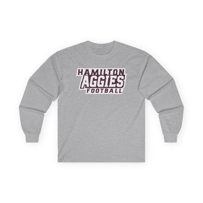 Adult Long Sleeve Tee \ Hamilton Aggies Football \ HAF1