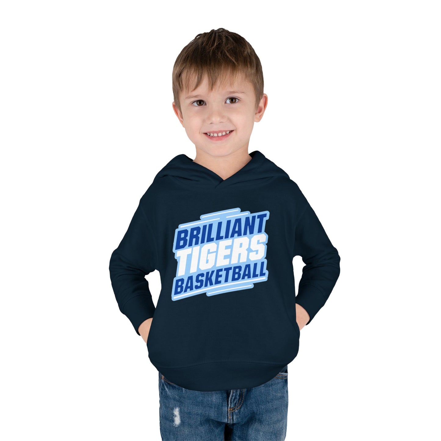 Toddler Hoodie Sweatshirt \ Brilliant Tigers Basketball \ BTBK2