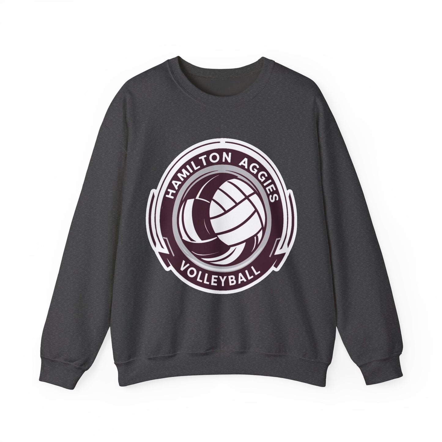 Adult Crewneck Sweatshirt \ Hamilton Aggies Volleyball \ HAV1
