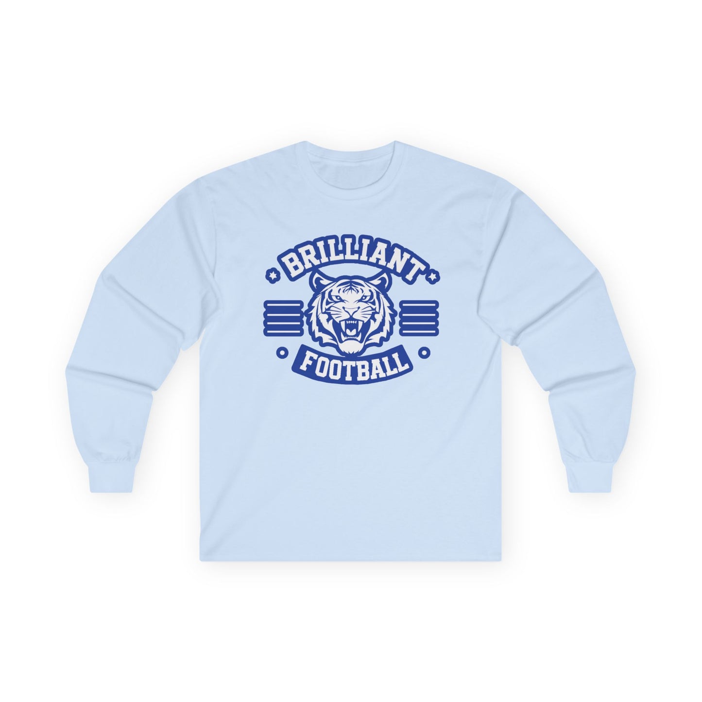 Adult Long Sleeve Tee \ Brilliant Tigers Football \ BTF2