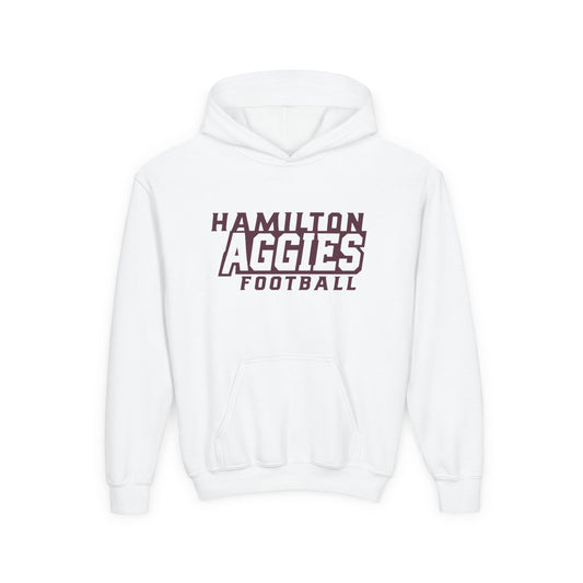 Youth Hoodie Sweatshirt \ Hamilton Aggies Football \ HAF1