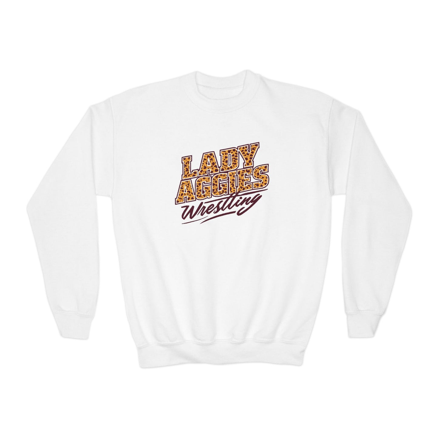 Youth Crewneck Sweatshirt \ Hamilton Aggies Wrestling \ HAWG3