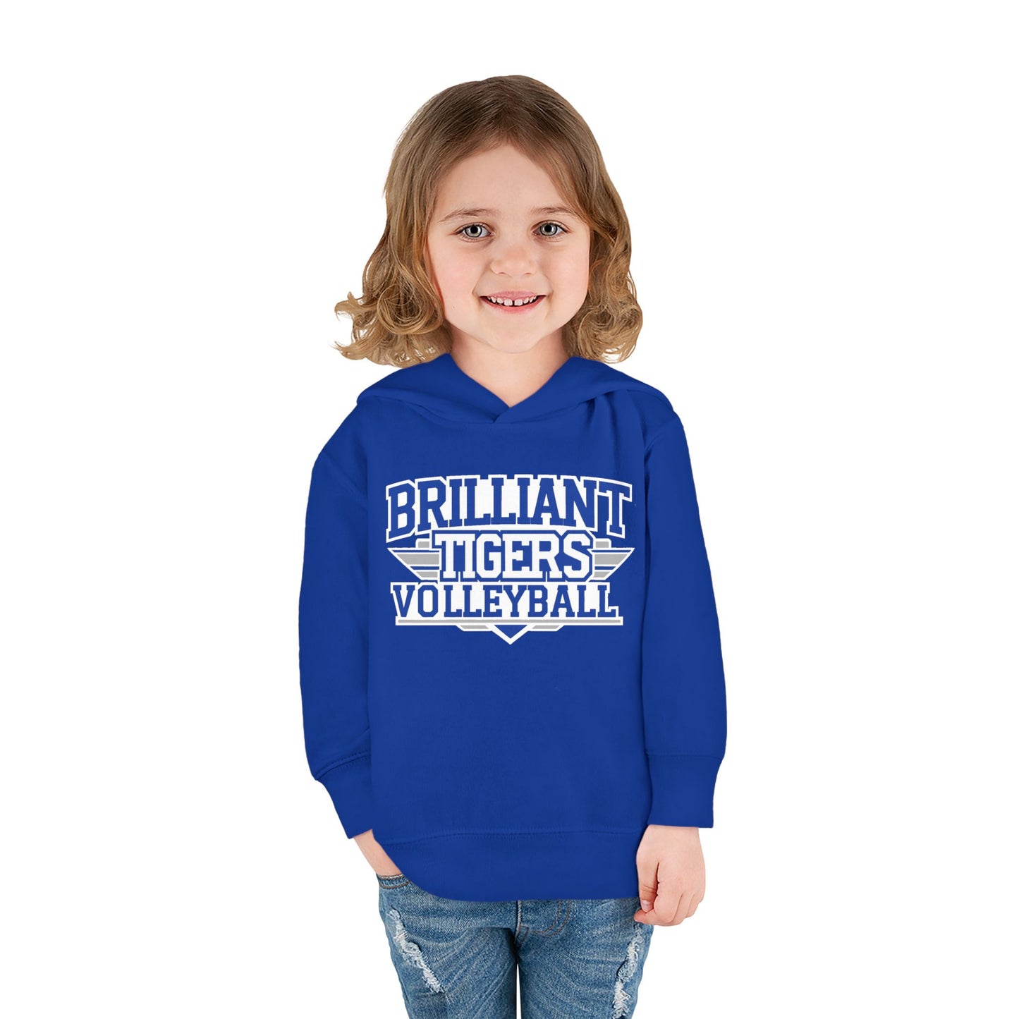 Toddler Hoodie Sweatshirt \ Brilliant Tigers Volleyball \ BTV2