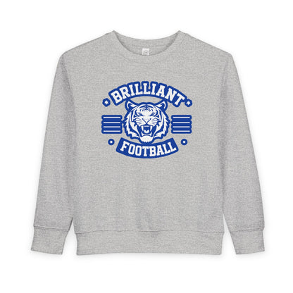 Toddler Crewneck Sweatshirt \ Brilliant Tigers Football \ BTF2