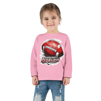 Toddler Long Sleeve Tee \ Marion County Red Raiders Football \ MCF1