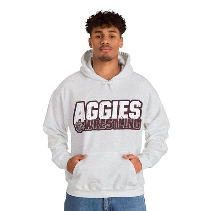 Adult Hoodie Sweatshirt \ Hamilton Aggies Wrestling \ HAW3