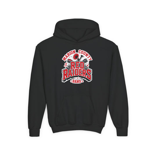 Youth Hoodie Sweatshirt \ Marion County Red Raiders Band \ MCB2