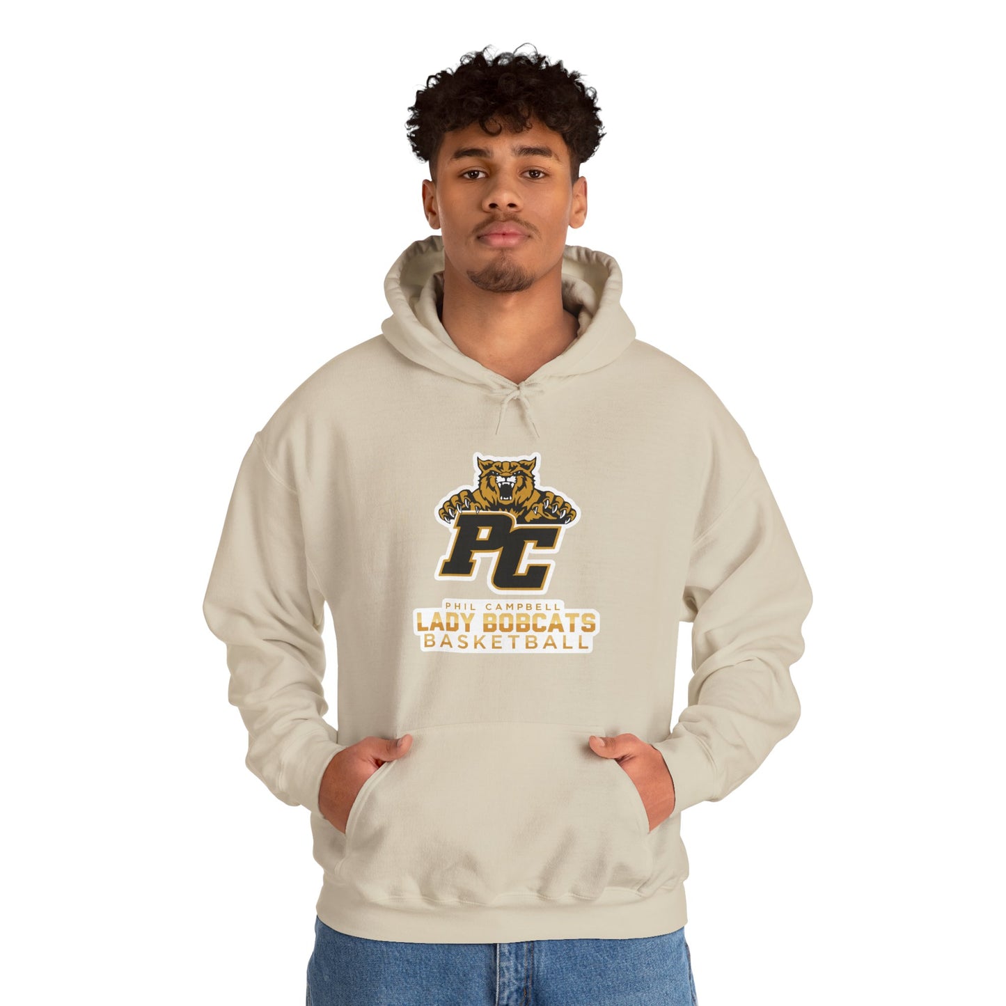 Adult Hoodie Sweatshirt \ Phil Campbell Bobcats Basketball \ PCBBKG1