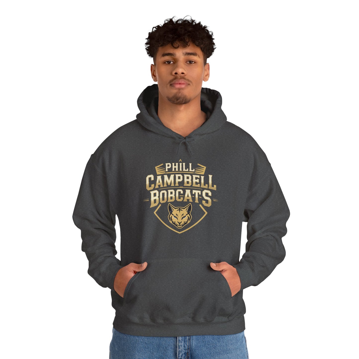 Adult Hoodie Sweatshirt \ Phill Campbell Bobcats \ PCB1