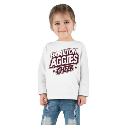 Toddler Long Sleeve Tee \ Hamilton Aggies Cheer \ HAC1
