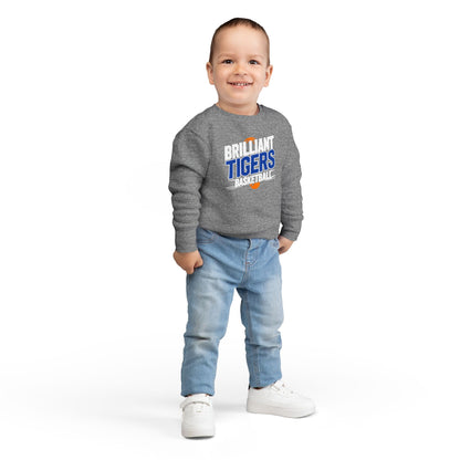 Toddler Crewneck Sweatshirt \ Brilliant Tigers Basketball \ BTBK1