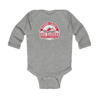 Long Sleeve Baby Bodysuit \ Marion County Red Raiders Cross-Country \ MCCC1