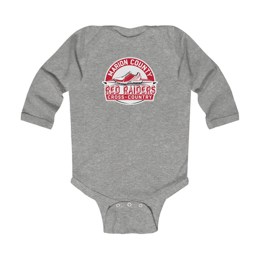 Long Sleeve Baby Bodysuit \ Marion County Red Raiders Cross-Country \ MCCC1