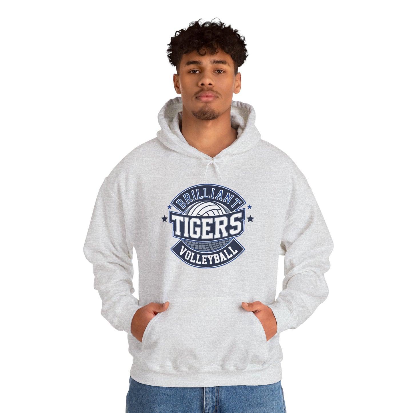 Adult Hoodie Sweatshirt \ Brilliant Tigers Volleyball \ BTV1