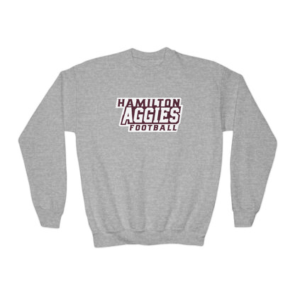 Youth Crewneck Sweatshirt \ Hamilton Aggies Football \ HAF1
