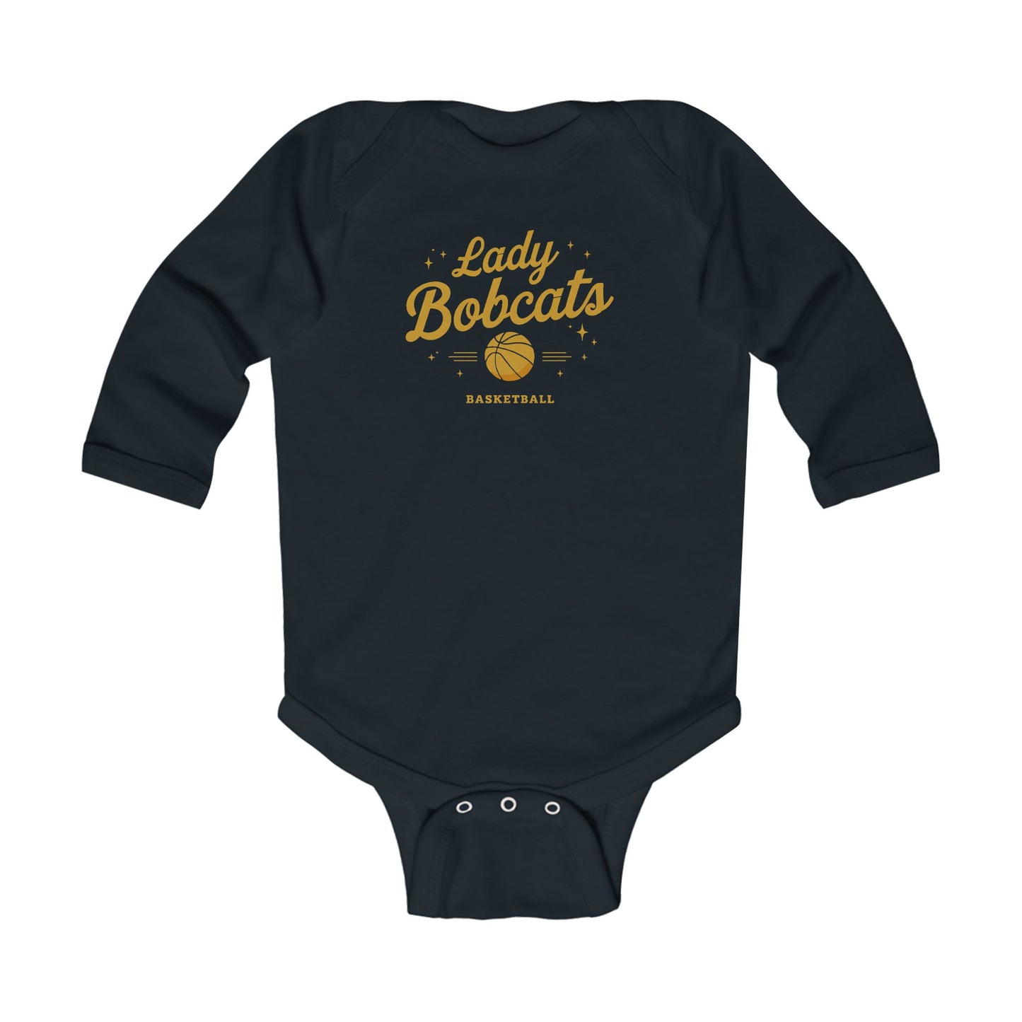 Long Sleeve Baby Bodysuit \ Phil Campbell Bobcats Basketball \ PCBBKG2