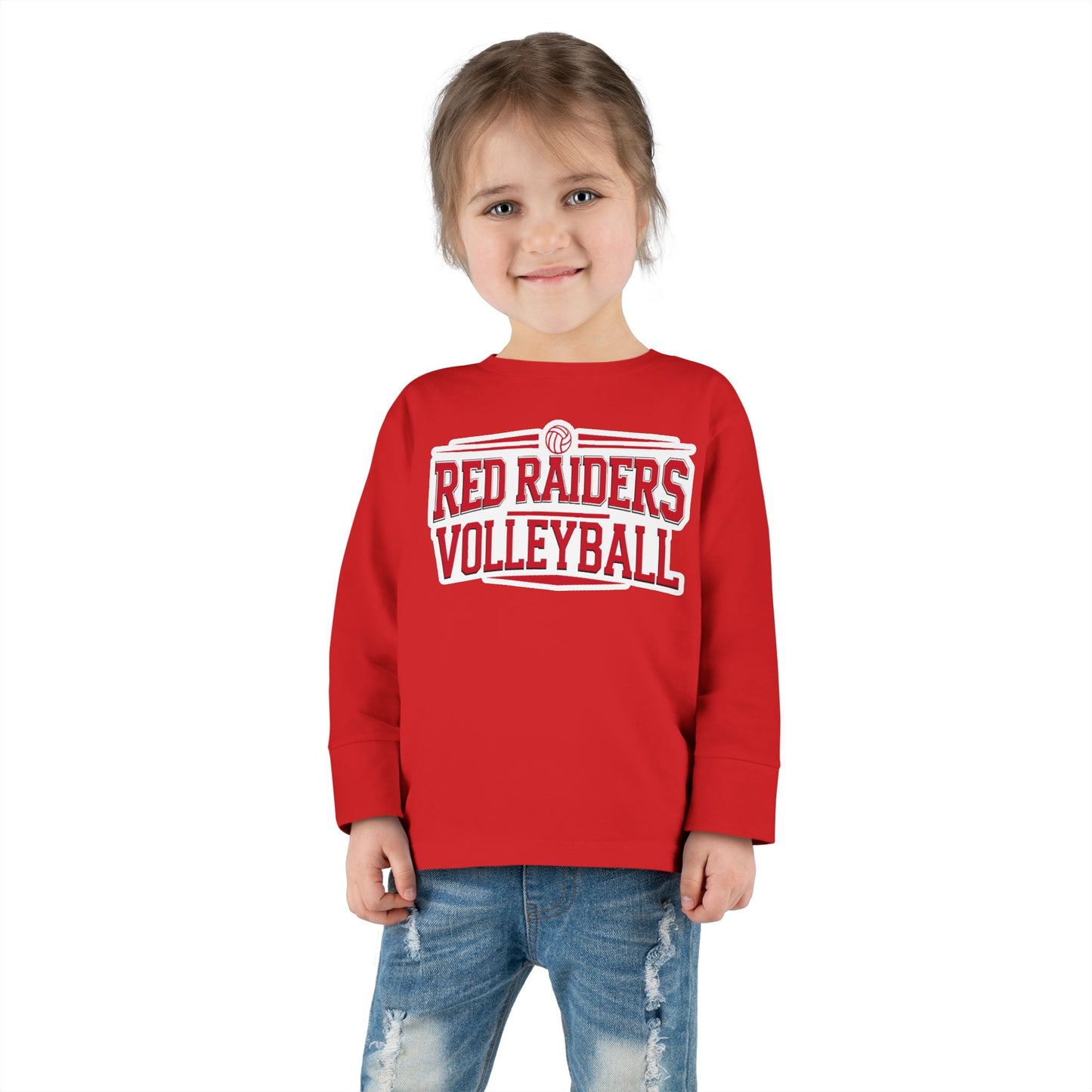 Toddler Long Sleeve Tee \ Marion County Red Raiders Volleyball \ MCV2