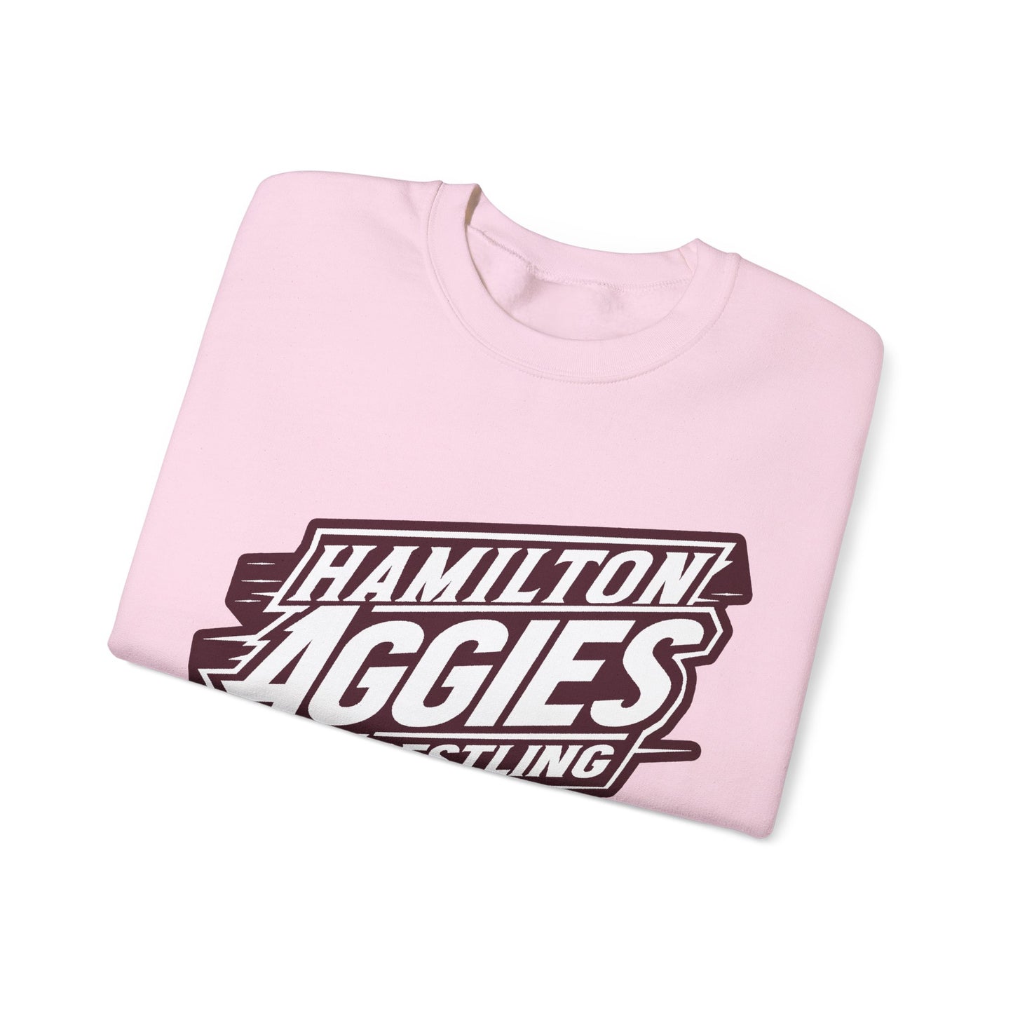 Adult Crewneck Sweatshirt \ Hamilton Aggies Wrestling \ HAW1
