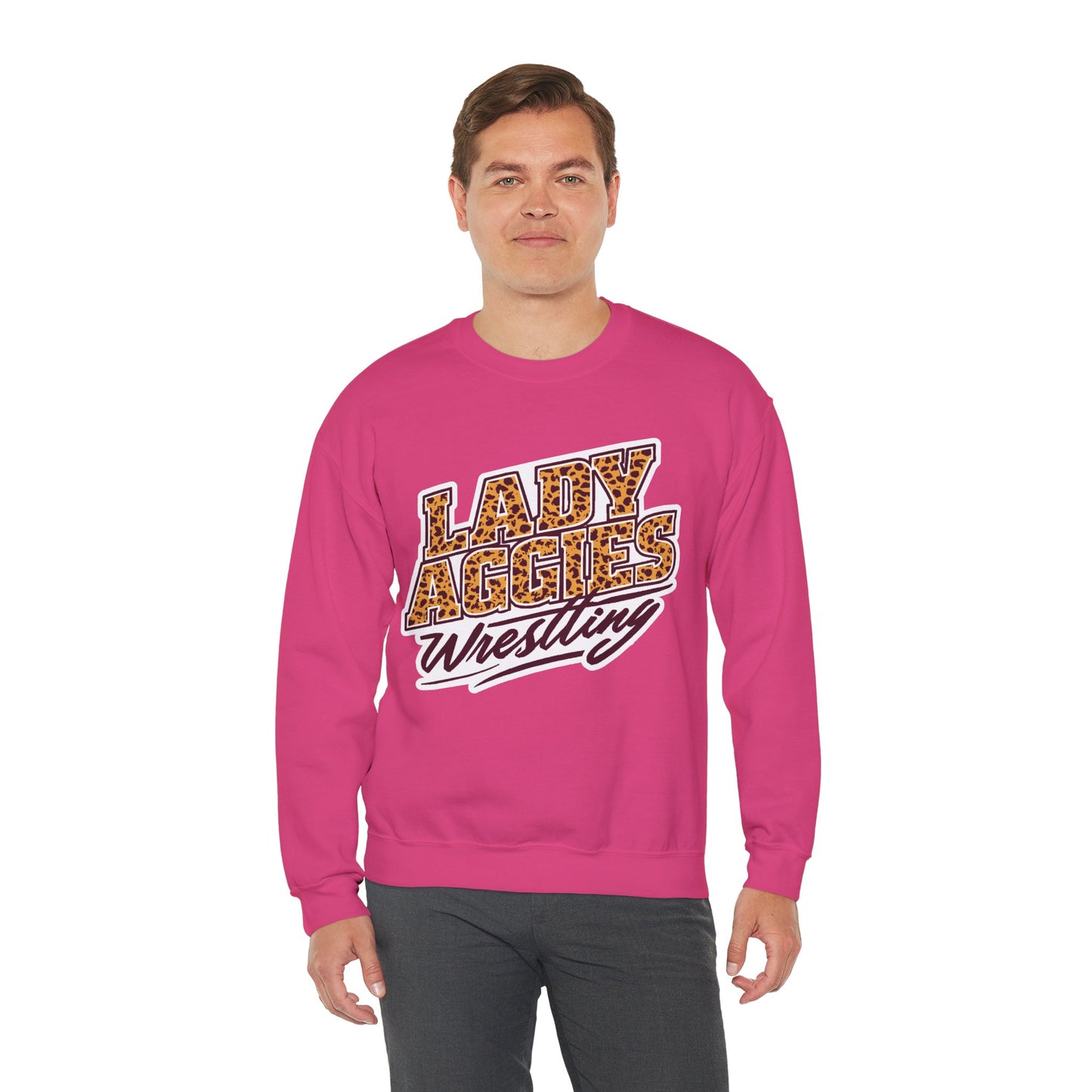 Adult Crewneck Sweatshirt \ Hamilton Aggies Wrestling \ HAWG3