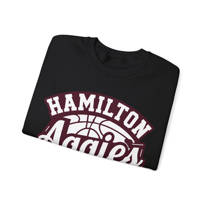 Adult Crewneck Sweatshirt \ Hamilton Aggies Basketball \ HABBG1
