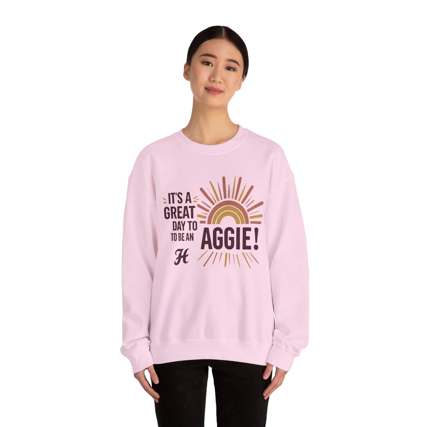 Adult Crewneck Sweatshirt \ It's a Great Day to be an Aggie! \ GDA1