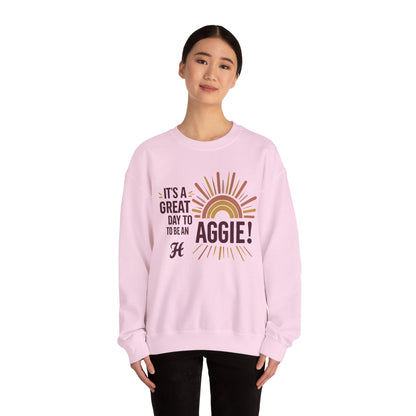 Adult Crewneck Sweatshirt \ It's a Great Day to be an Aggie! \ GDA1