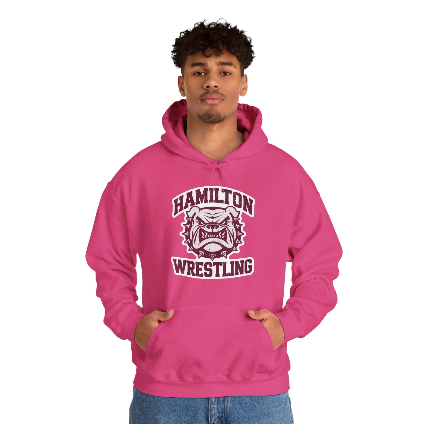 Adult Hoodie Sweatshirt \ Hamilton Aggies Wrestling \ HAW2