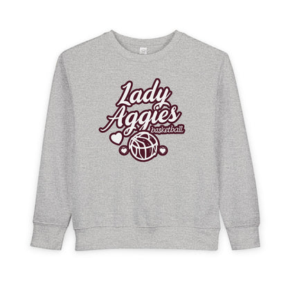 Toddler Crewneck Sweatshirt \ Hamilton Aggies Basketball \ HABBG2
