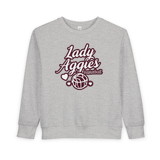 Toddler Crewneck Sweatshirt \ Hamilton Aggies Basketball \ HABBG2