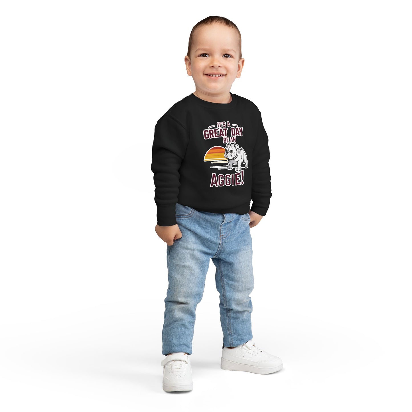 Toddler Crewneck Sweatshirt \ It's a Great Day to be an Aggie! \ GDA3