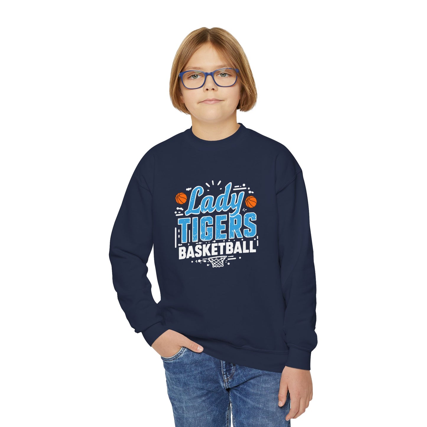 Youth Crewneck Sweatshirt \ Brilliant Tigers Basketball \ BTBKG1