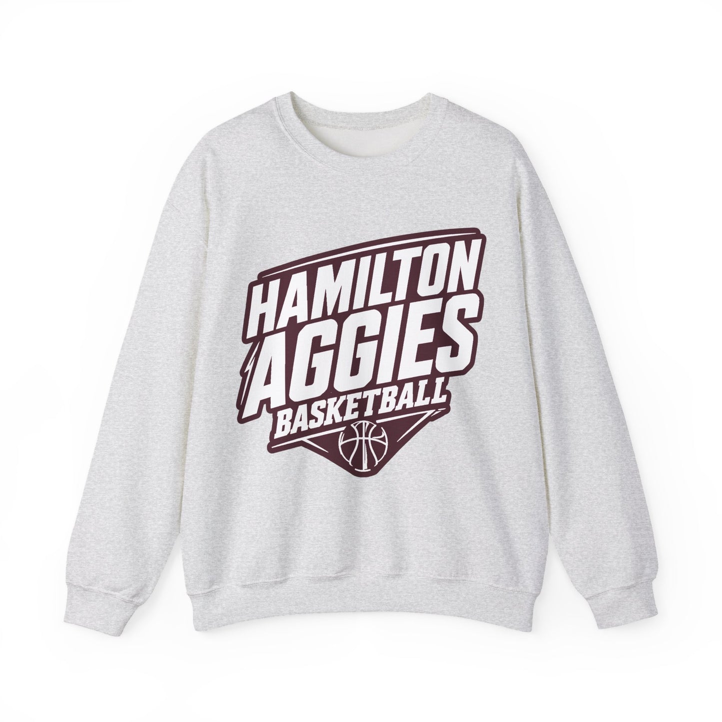Adult Crewneck Sweatshirt \ Hamilton Aggies Basketball \ HABB2