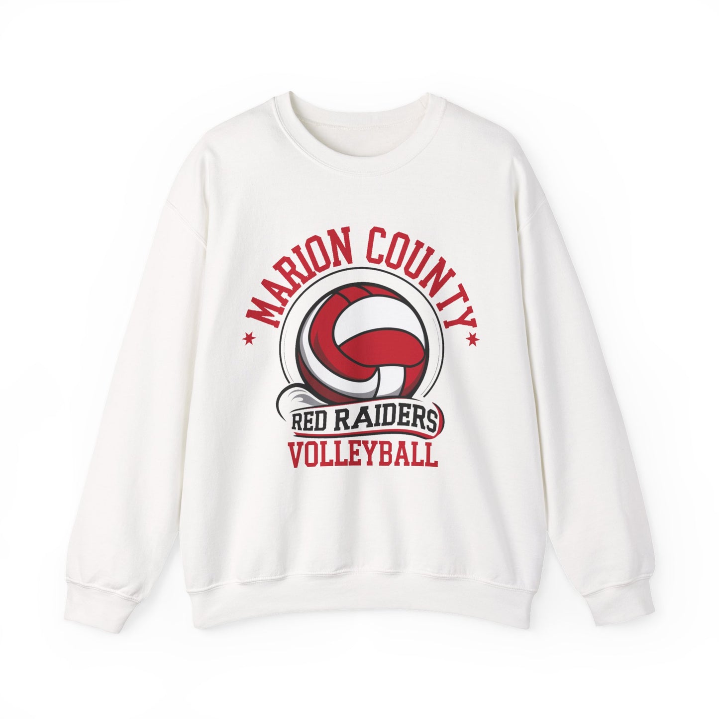 Adult Crewneck Sweatshirt \ Marion County Red Raiders Volleyball \ MCV1
