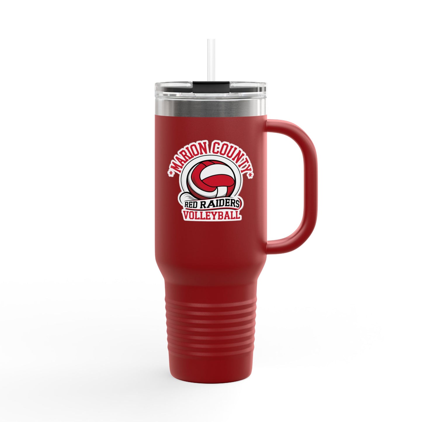 40oz Insulated Tumbler \ Marion County Red Raiders Volleyball \ MCV1