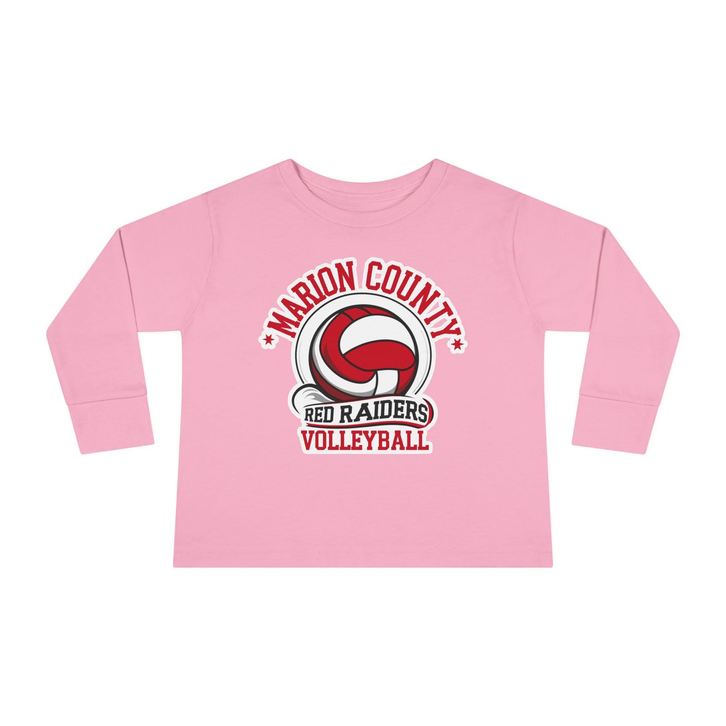 Toddler Long Sleeve Tee \ Marion County Red Raiders Volleyball \ MCV1