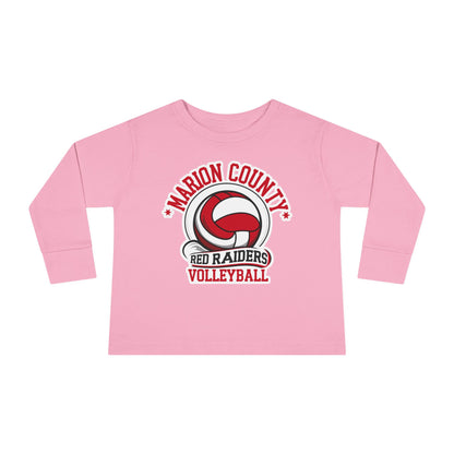 Toddler Long Sleeve Tee \ Marion County Red Raiders Volleyball \ MCV1