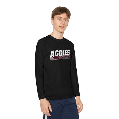 Youth Long Sleeve Tee \ Hamilton Aggies Wrestling \ HAW3