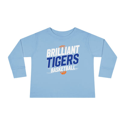 Toddler Long Sleeve Tee \ Brilliant Tigers Basketball \ BTBK1