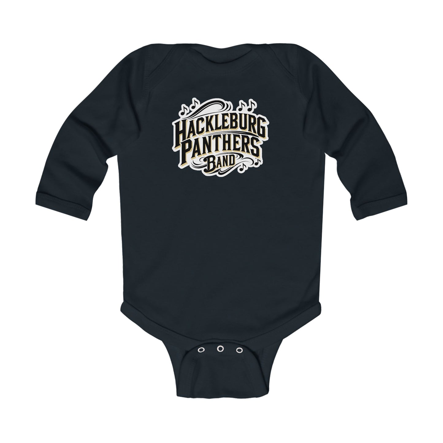Long Sleeve Baby Bodysuit \ Hackleburg Panthers Band \ HPB1